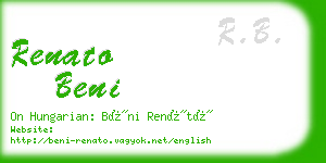 renato beni business card